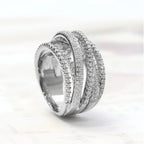 Elegant Diamond Accented Wrap Around Ring