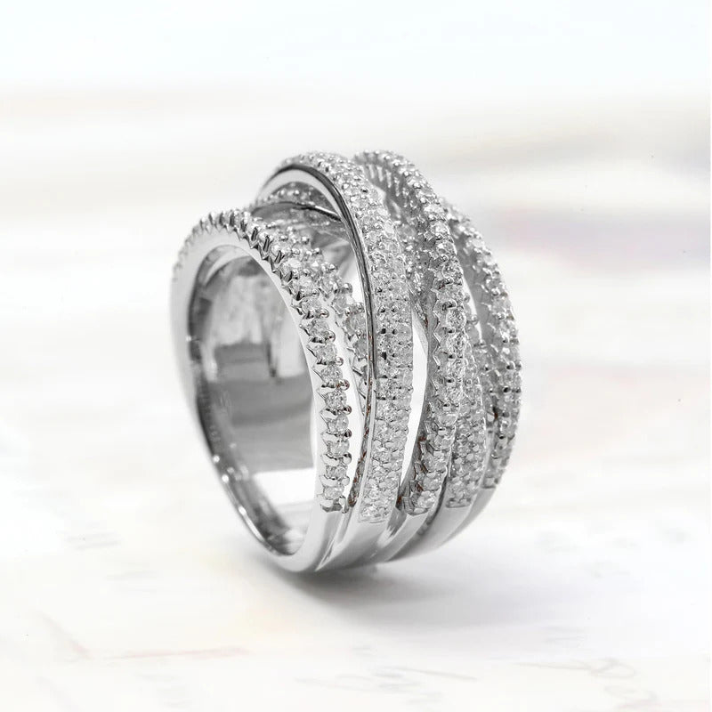 Elegant Diamond Accented Wrap Around Ring