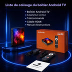 12 Mois Android 14 TV Box 4GB RAM 128GB ROM Quad-Core Mali-G31 GPU