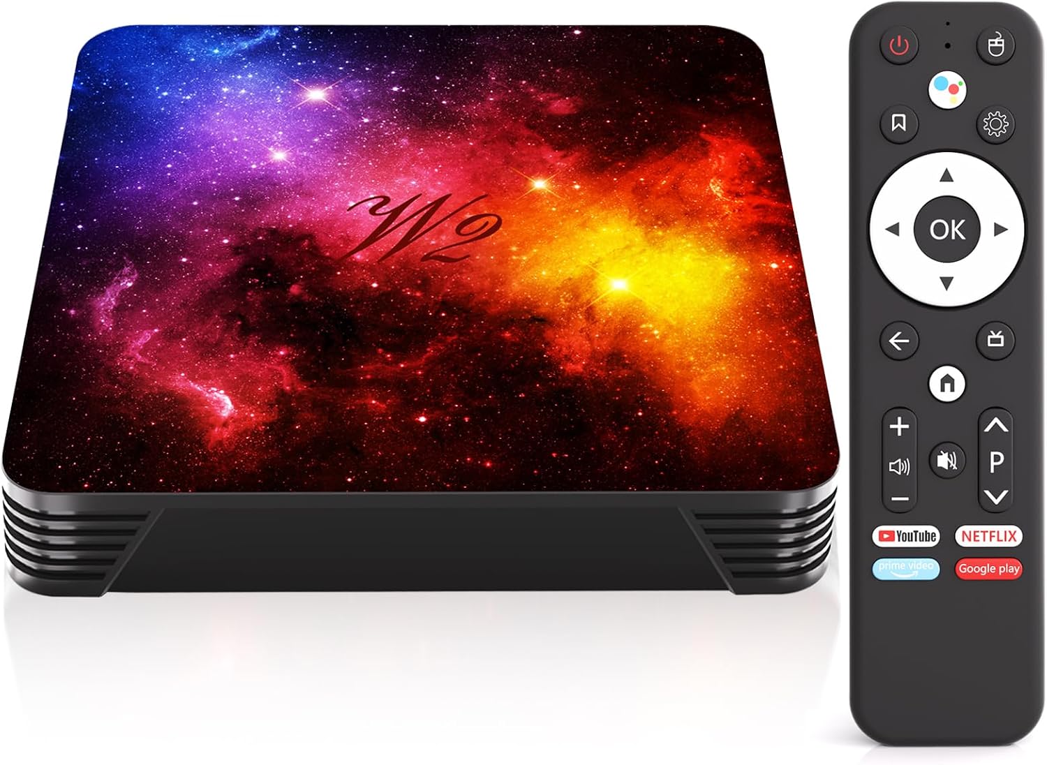 12 Mois Android 14 TV Box 4GB RAM 128GB ROM Quad-Core Mali-G31 GPU